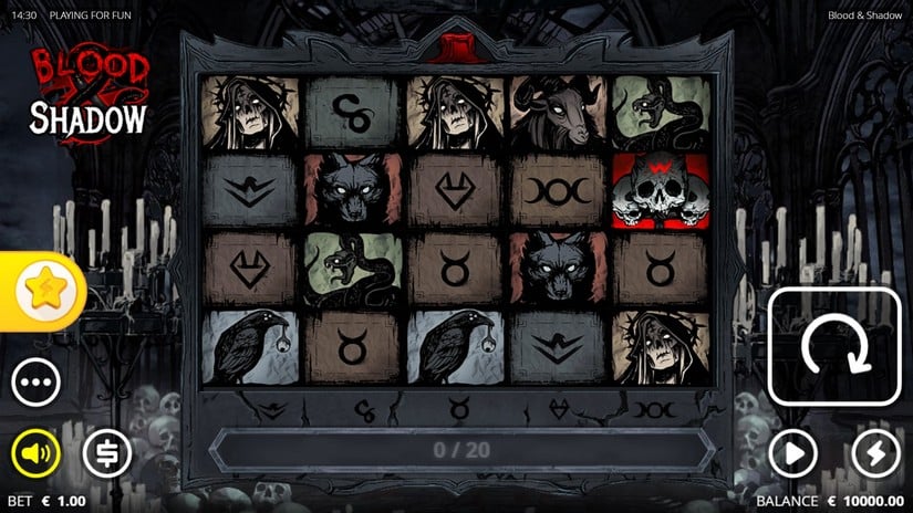 Blood & Shadow slot screen 1