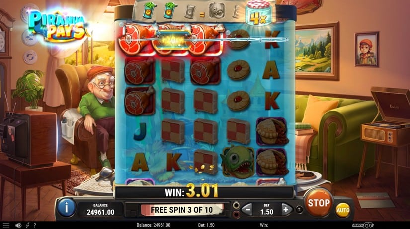 Piranha Pays slot screen 4