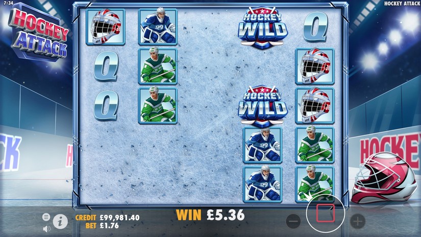Hockey Attack slot screen 5