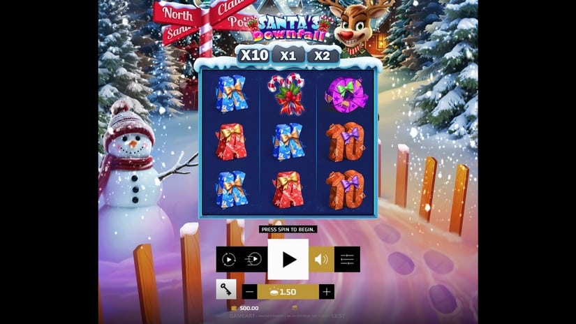 Santa’s Downfall slot screen 1