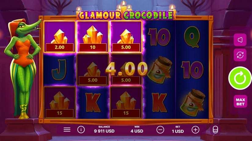Glamour Crocodile slot screen 4