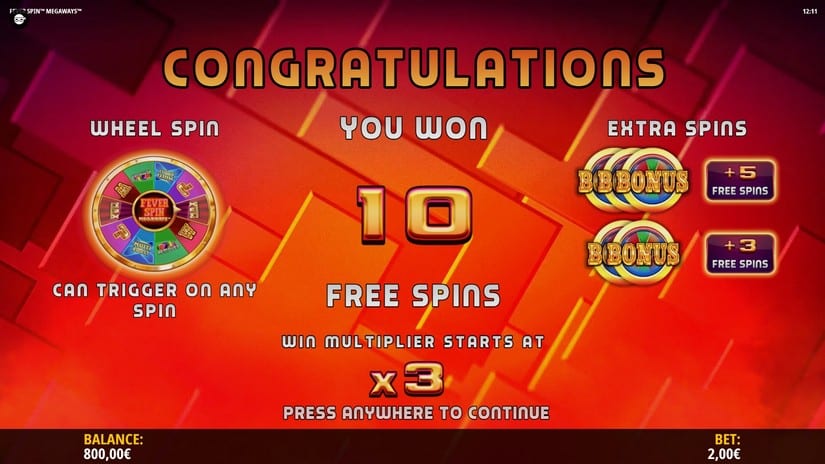 Fever Spin Megaways slot screen 4
