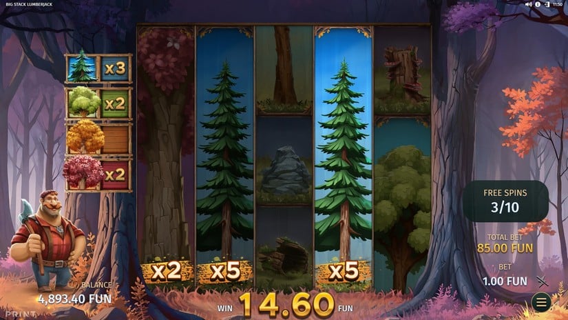 Big Stack Lumberjack slot screen 5