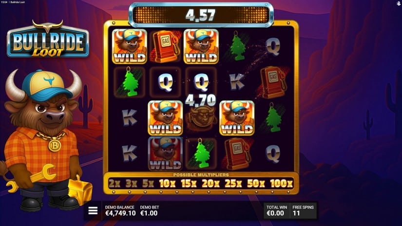 Bullride Loot slot screen 4