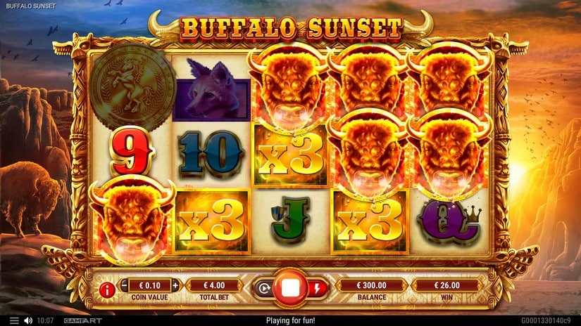 Buffalo Sunset slot screen 5