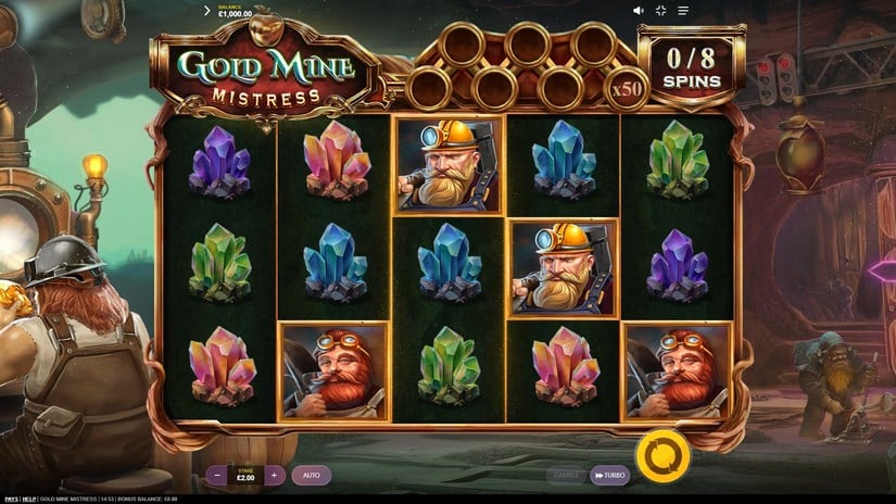 Gold Mine Mistress slot screen 1