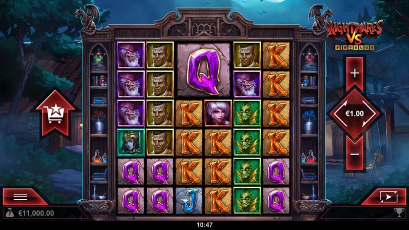 Nightmares VS GigaBlox slot screen 1