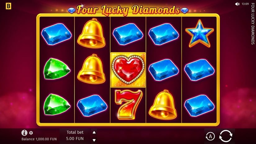 Four Lucky Diamonds slot screen 1