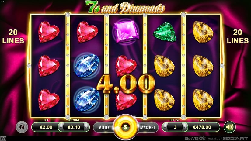 7s and Diamond slot screen 3