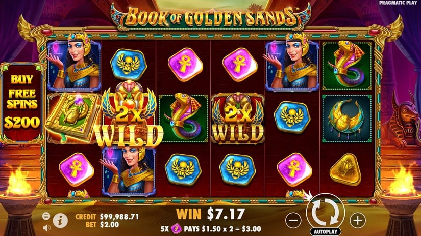 Book of Golden Sands slot screen 2