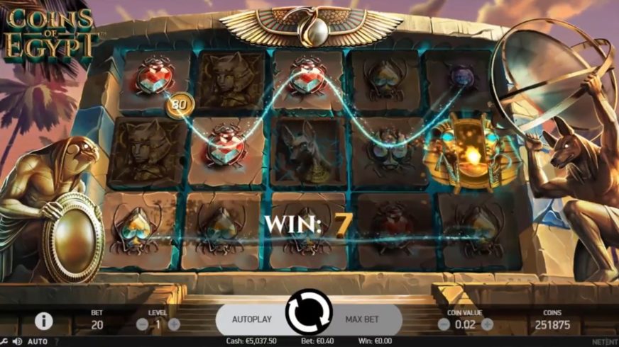 Coins of Egypt slot screen 2