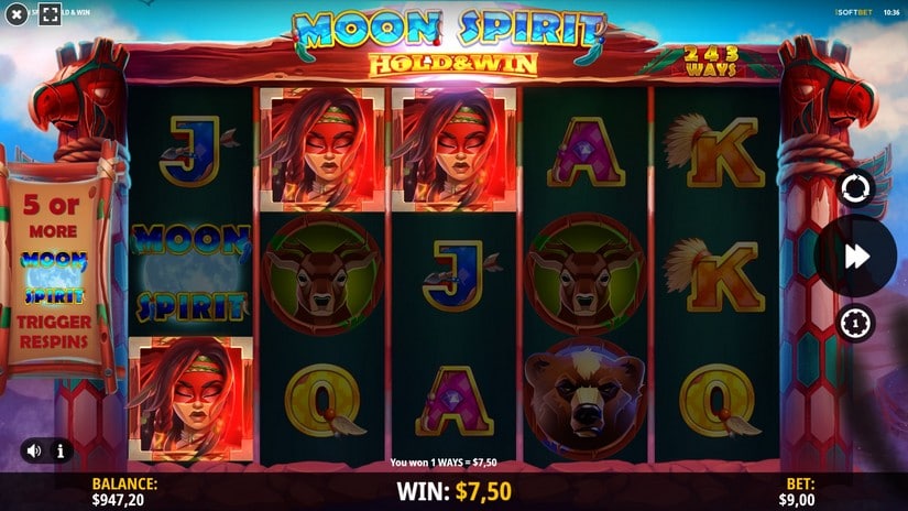 Moon Spirit slot screen 2