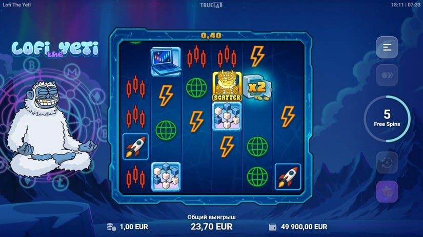 Lofi The Yeti slot screen 5