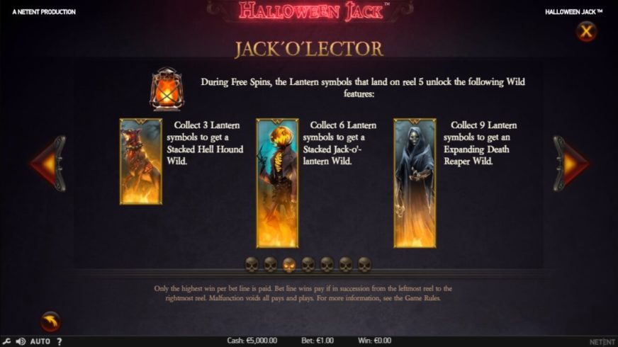 Halloween Jack slot screen 4