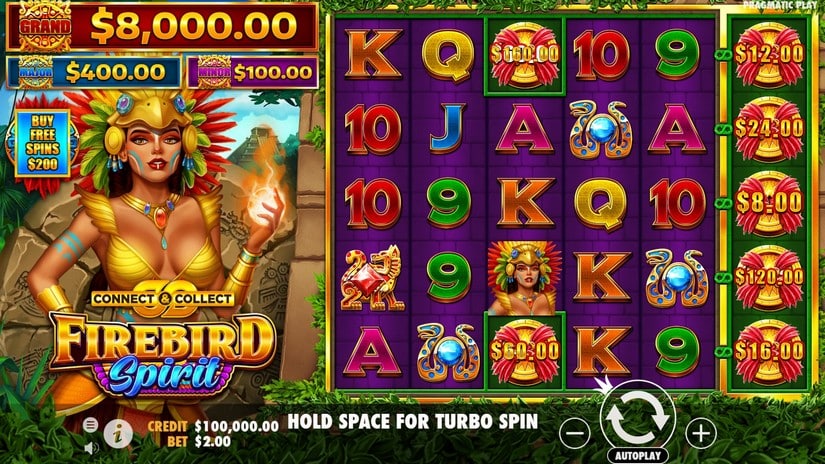 Firebird Spirit slot screen 1