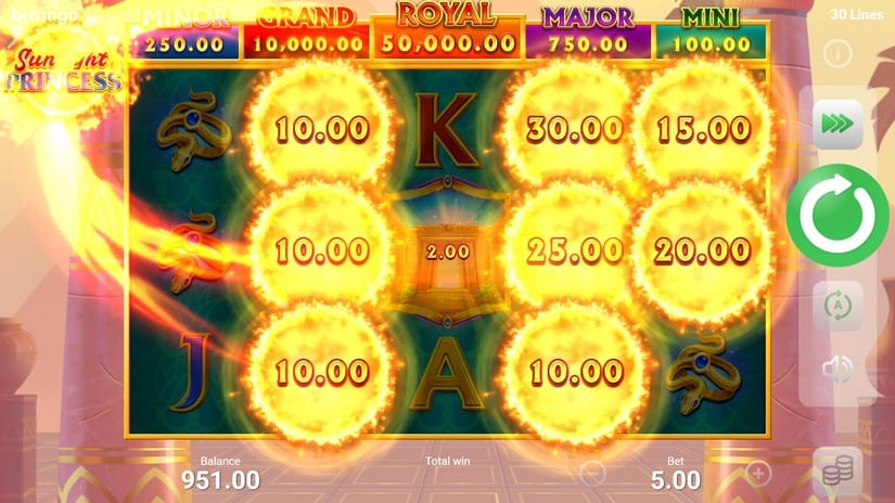 Sunlight Princess slot screen 3