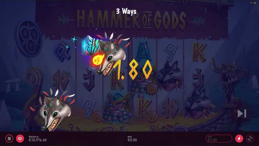 Hammer of Gods slot screen 2