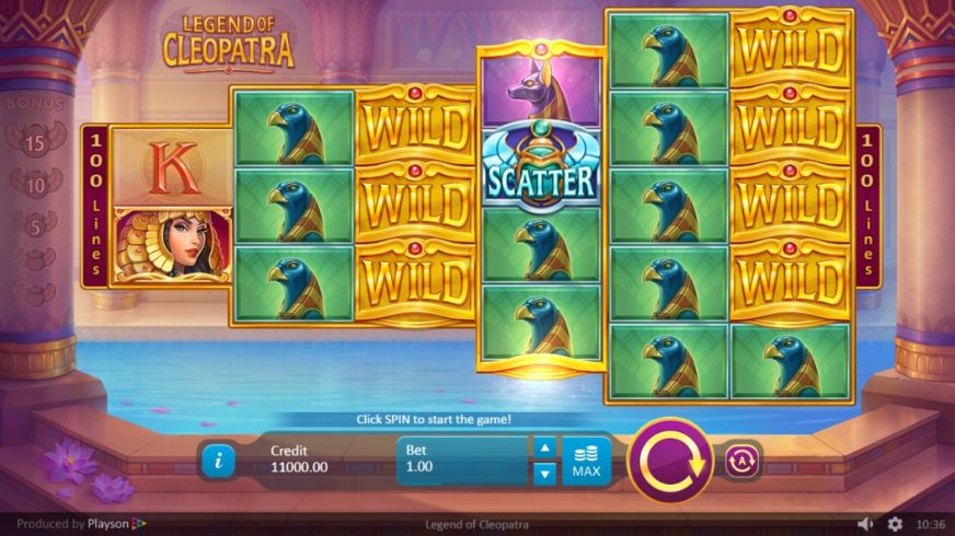 Legend of Cleopatra slot screen 1