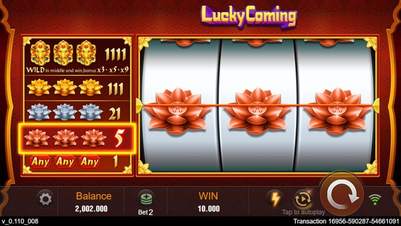 Lucky Coming slot screen 2