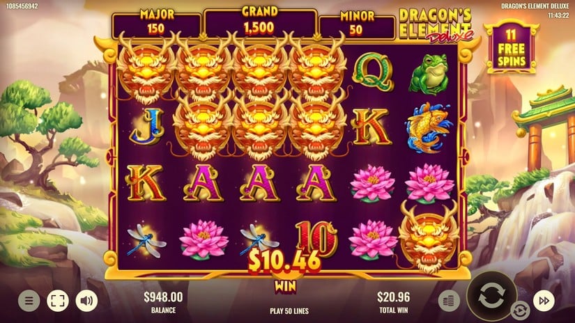 Dragon’s Element Deluxe slot screen 6