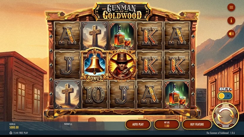 The Gunman of Goldwood slot screen 1