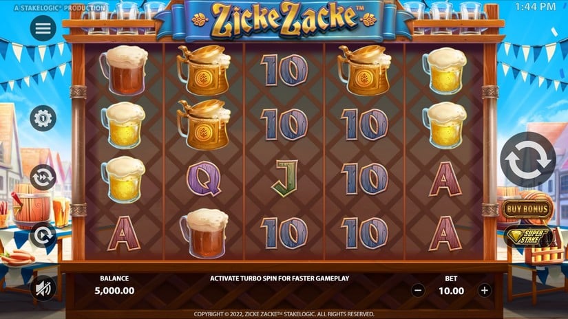 Zicke Zacke slot screen 1