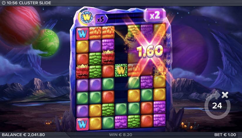 Cluster Slide slot screen 12