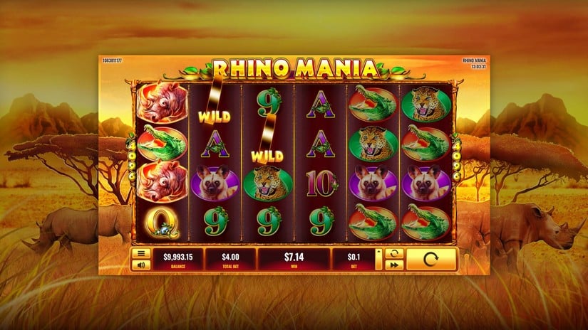 Rhino Mania slot screen 3