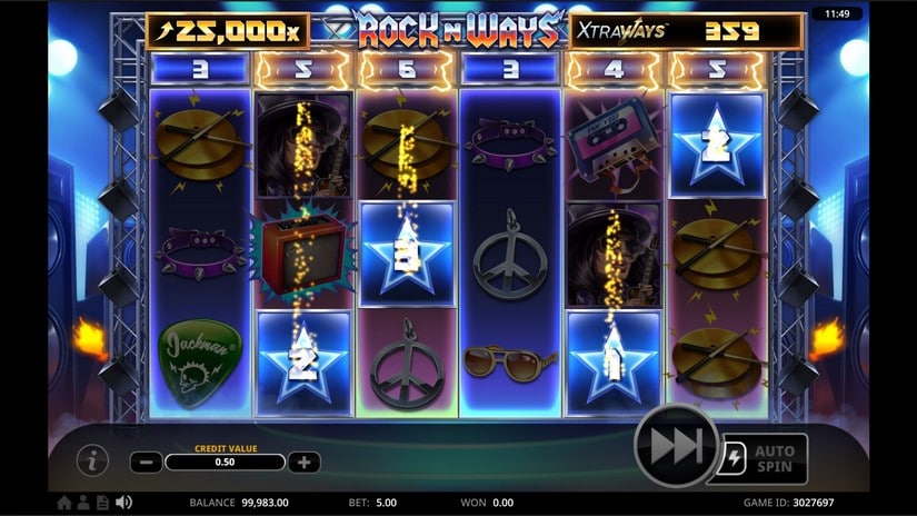 Rock N’ Ways XtraWays slot screen 2