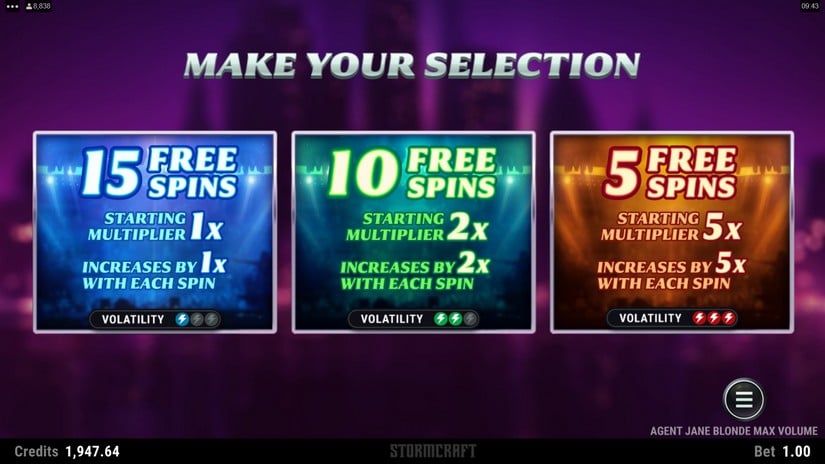 Agent Jane Blonde Max Volume slot screen 5