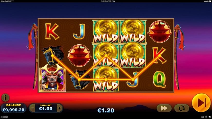 Samurai Fury slot screen 2