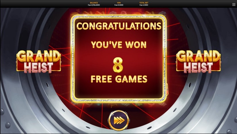 Grand Heist slot screen 6