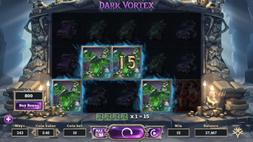 Dark Vortex slot screen 2