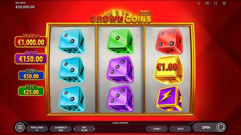 Crown Coins Dice slot screen 1