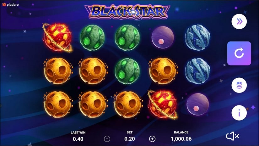 Black star slot screen 4