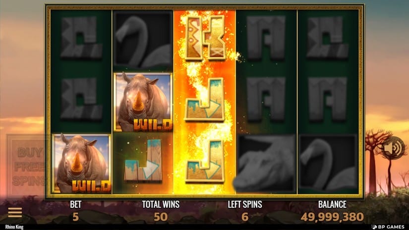 Rhino King slot screen 5