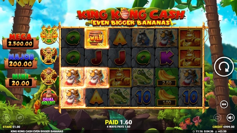 King Kong Cash Even Bigger Bananas slot screen 4