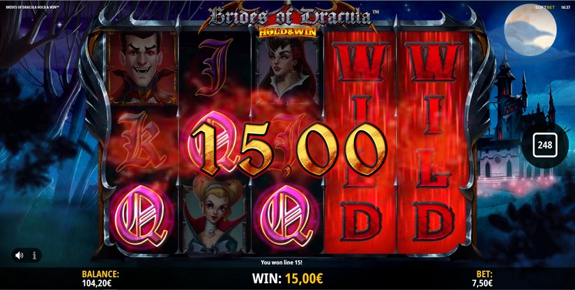 Brides of Dracula Hold and Win slot screen 5