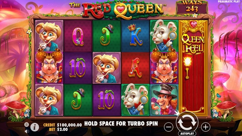 The Red Queen slot screen 1