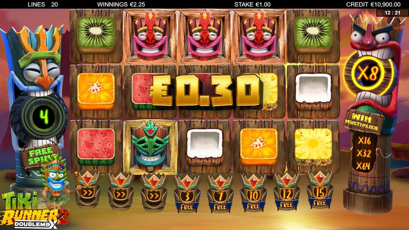 Tiki Runner 2 DoubleMax slot screen 3