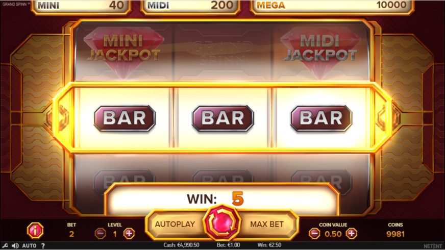 Grand Spinn Superpot slot screen 3
