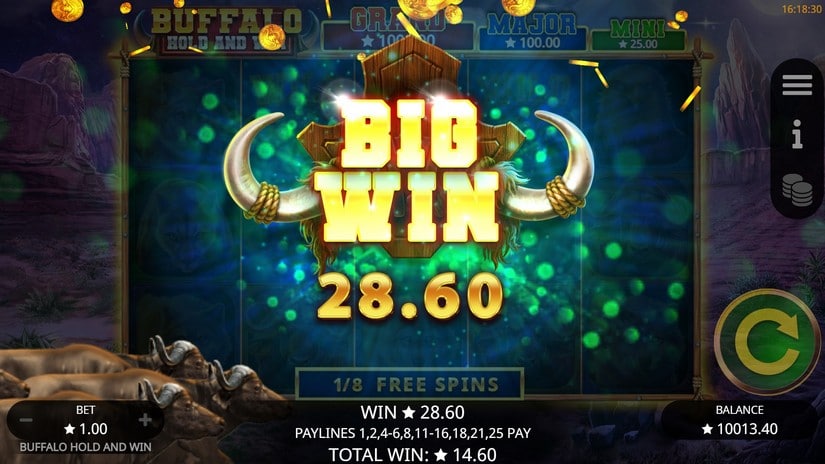 Buffalo Hold and Win slot screen 6