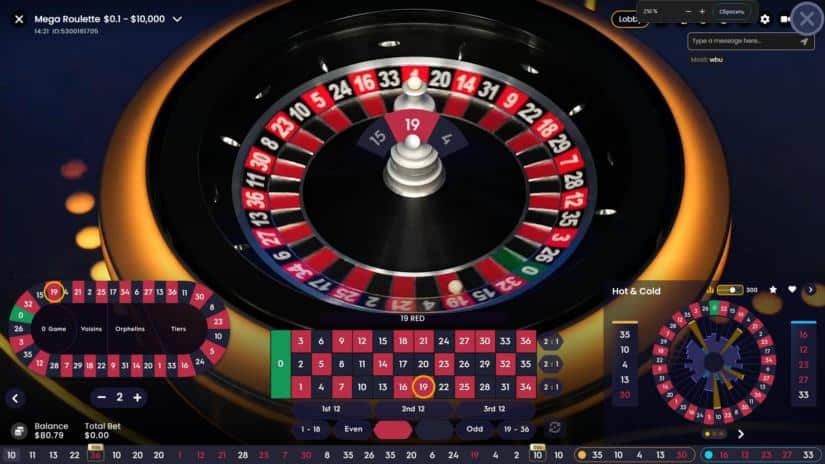 Mega Roulette slot screen 3