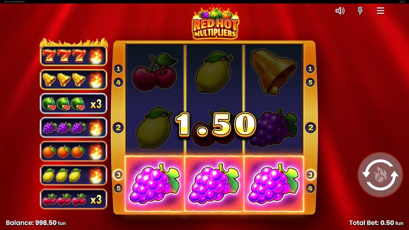 Red Hot Multipliers slot screen 2