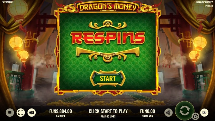 Dragon’s Money slot screen 3