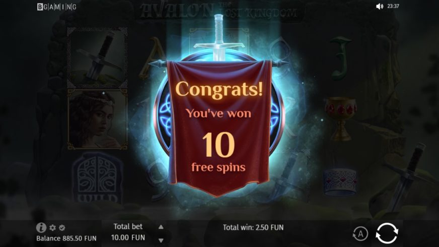 Avalon: The Lost Kingdom slot screen 3