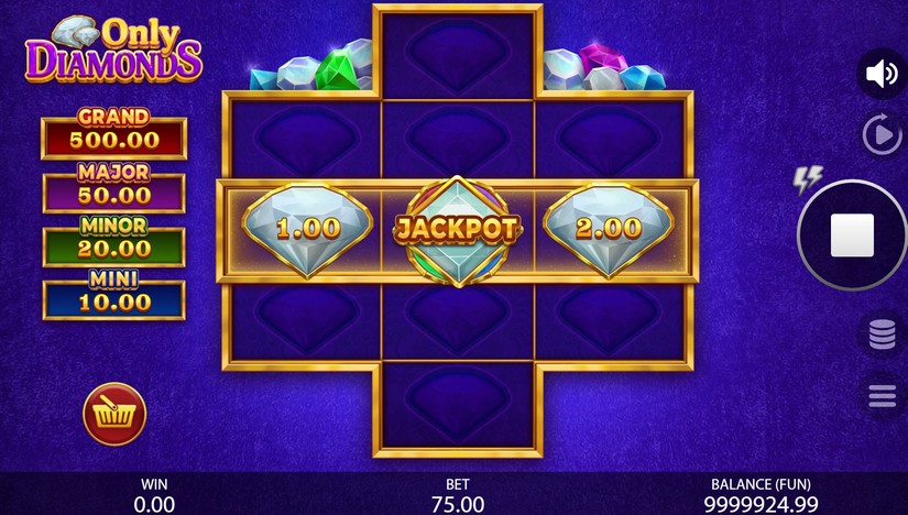 Only Diamonds slot screen 2