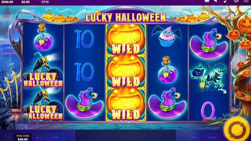 Lucky Halloween slot screen 1