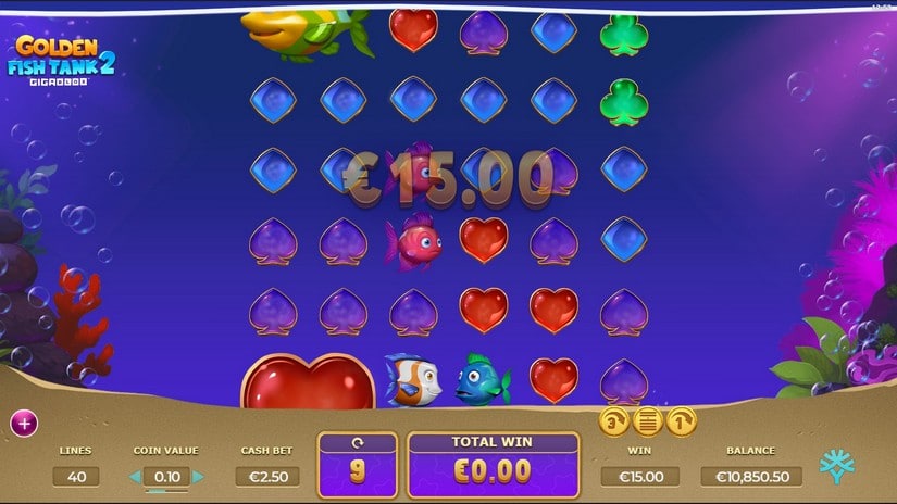 Golden Fish Tank 2 Gigablox slot screen 6