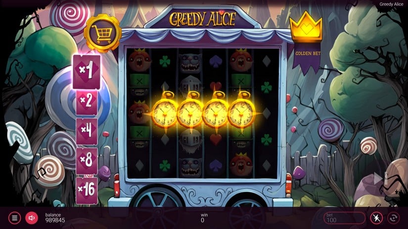 Greedy Alice slot screen 4